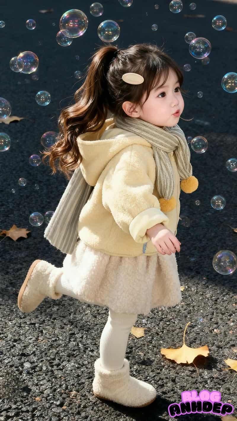 Album ảnh hình nền bé gái dễ thương tinh tế