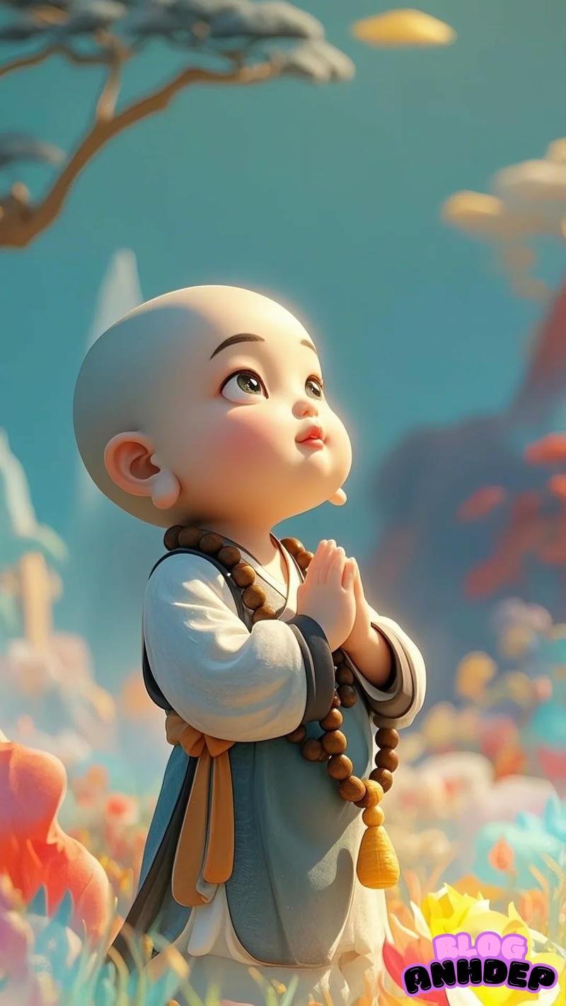 Ảnh hình nền chú tiểu sắc nét