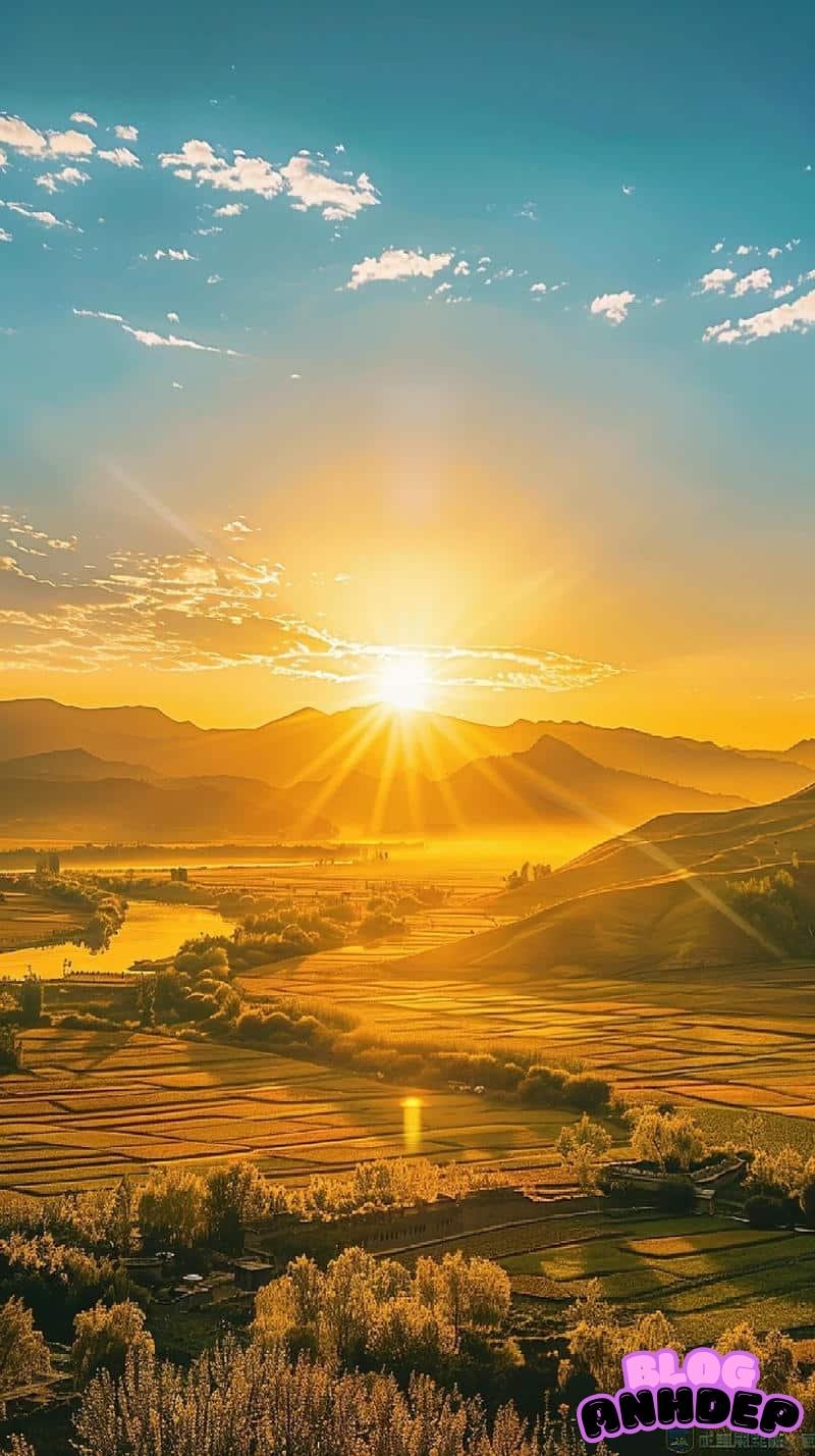 Chụp ảnh hình nền bình minh