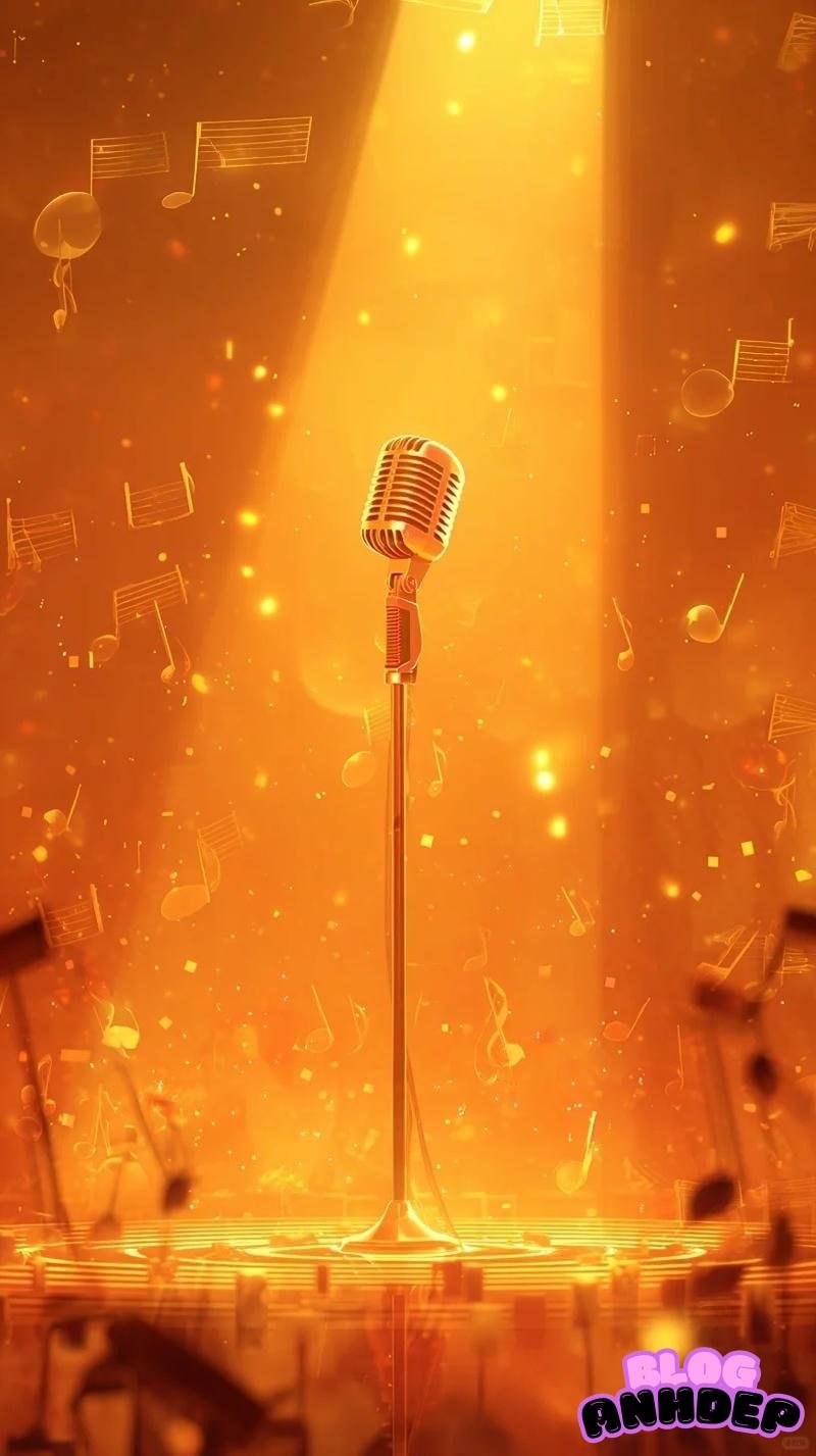 Chụp hình nền âm nhạc phong cách