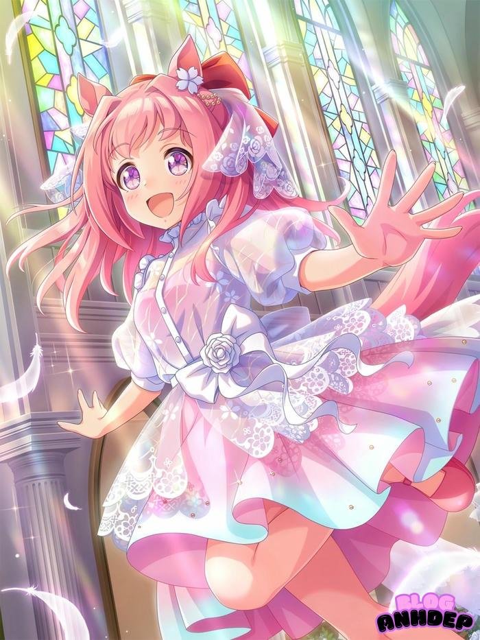 Haru Urara mặc váy