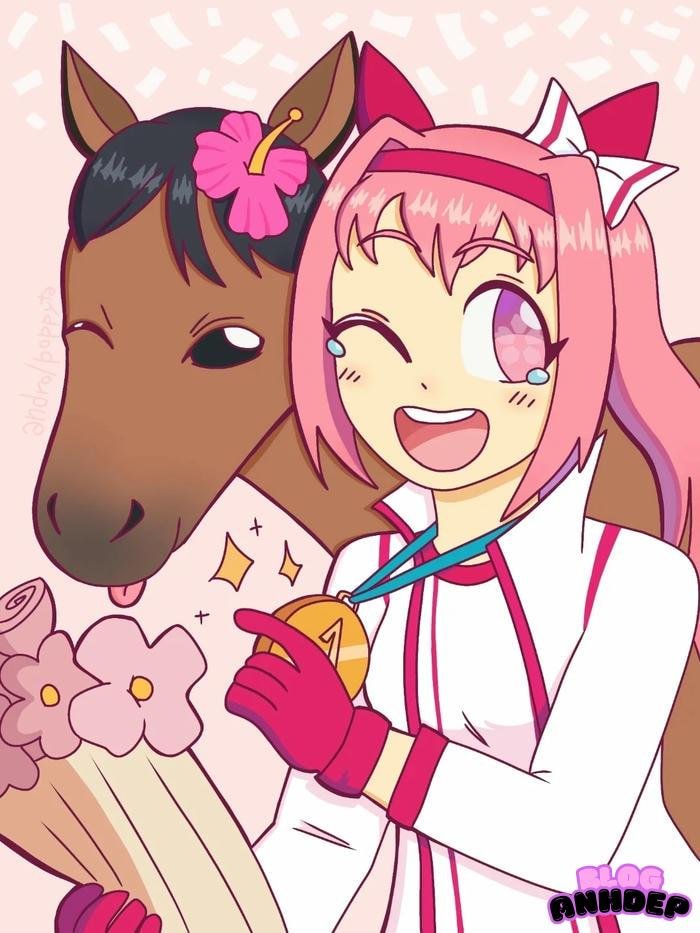 Haru Urara và ngựa