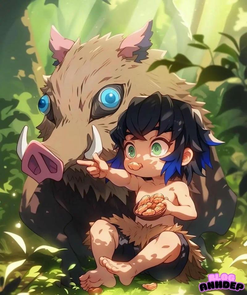 Inosuke Hashibira cầm sừng