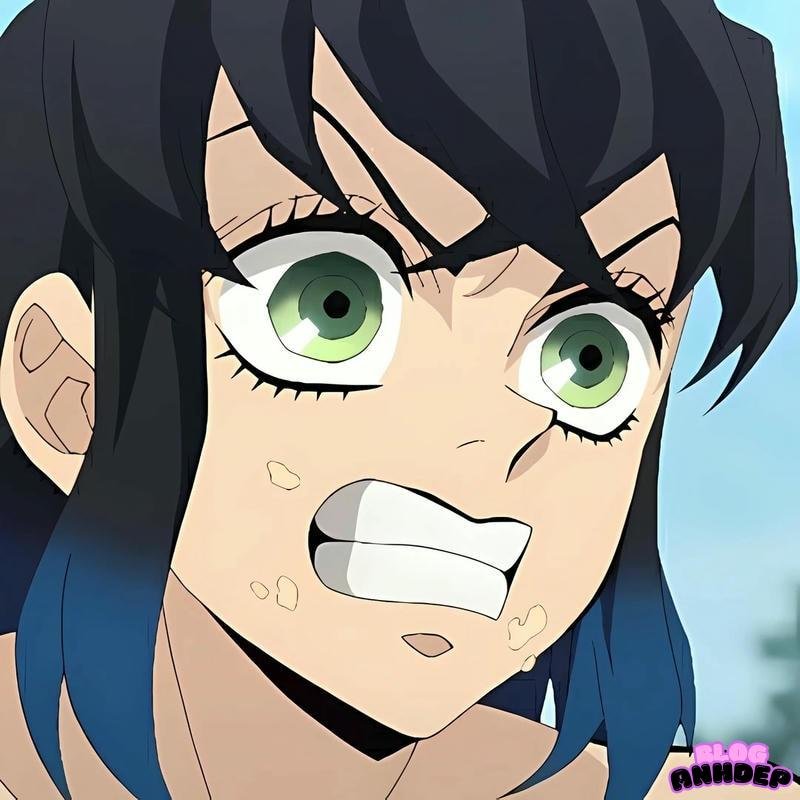 Inosuke Hashibira nghiến răng