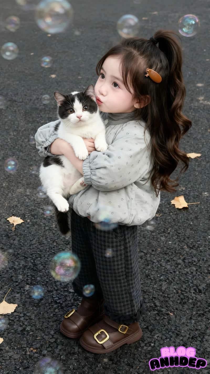 Loạt ảnh hình nền bé gái dễ thương hài hòa