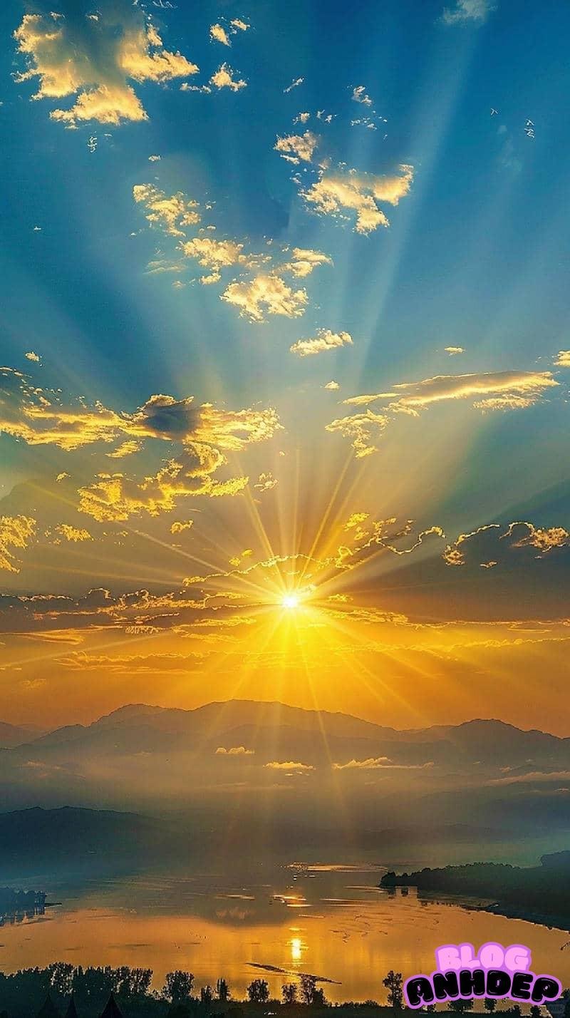 Ngắm ảnh hình nền bình minh êm ả