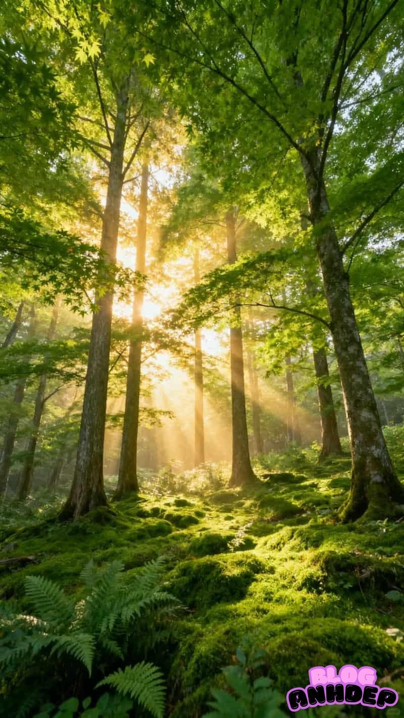 Ngắm hình nền cây xanh thu hút