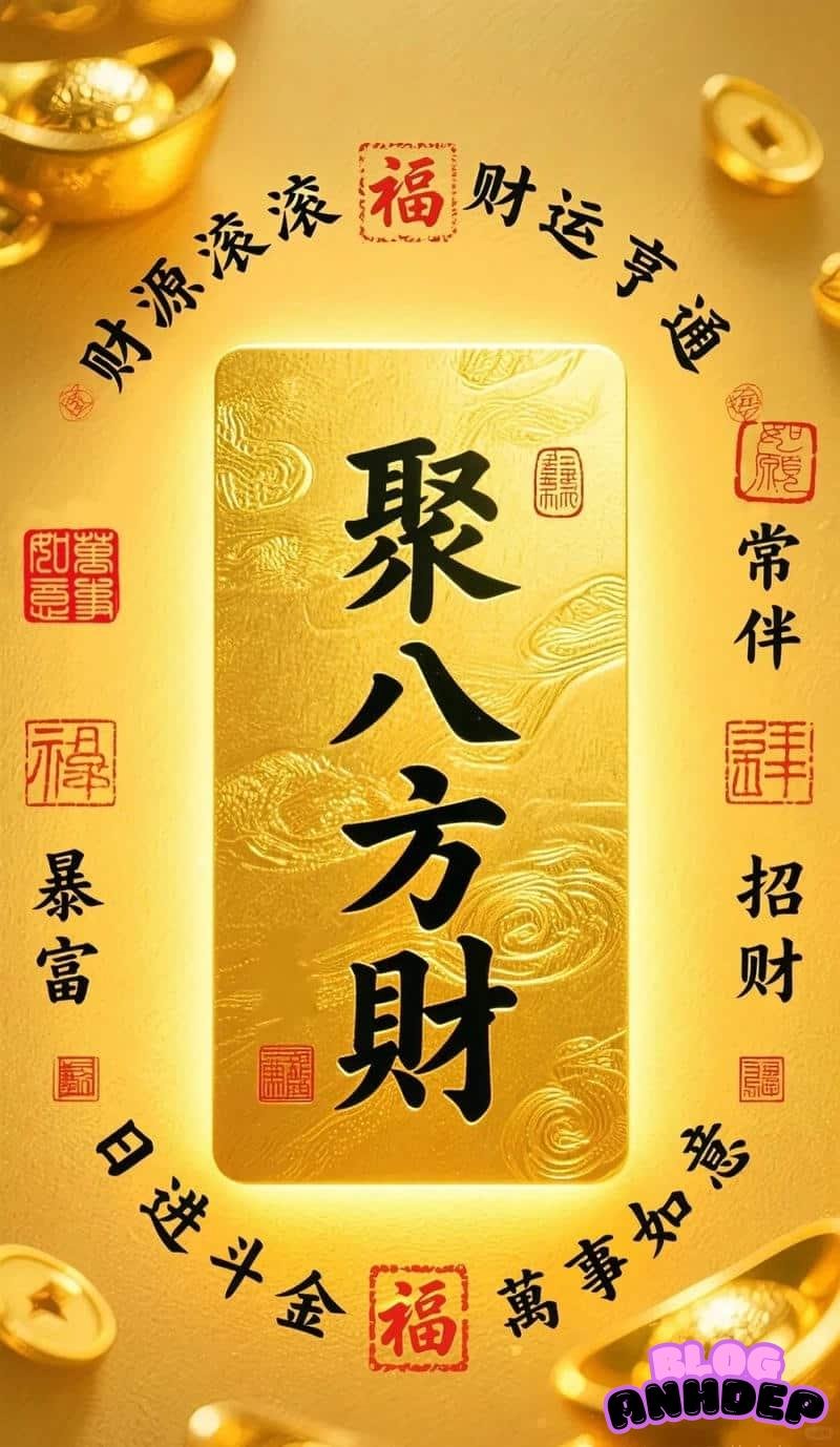 Ngắm tài lộc hình nền bùa may mắn