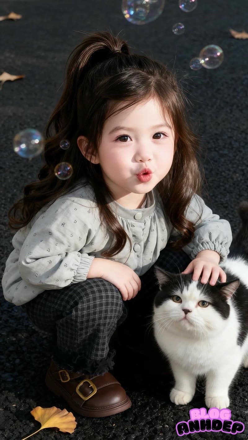 Xem ảnh hình nền bé gái dễ thương