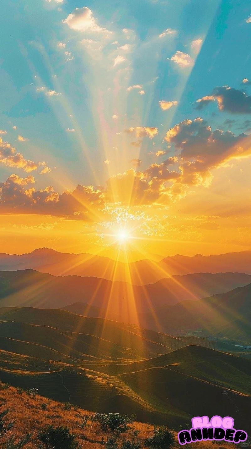 Xem ảnh hình nền bình minh trong sáng