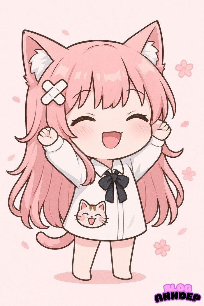 ảnh anime chibi girl cute dễ vẽ đẹp