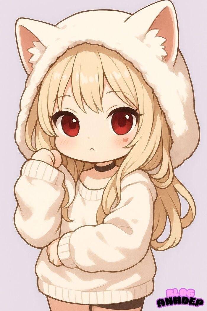 ảnh anime chibi girl cute dễ vẽ xinh đẹp