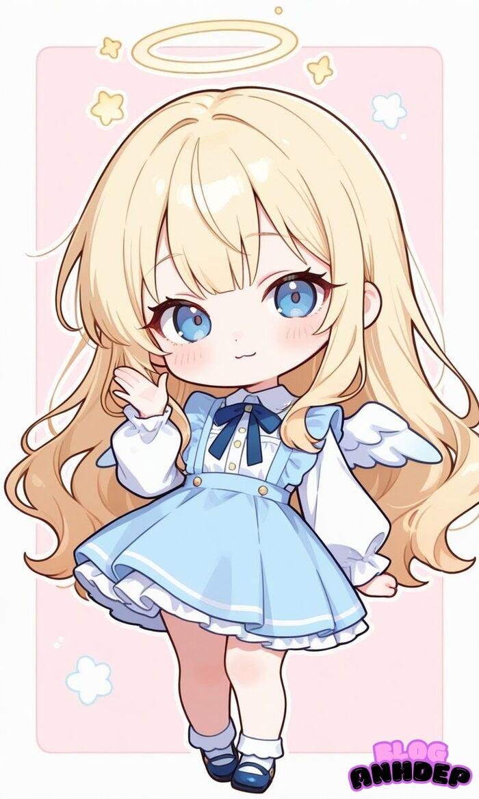 ảnh anime chibi girl cute dễ vẽ xinh
