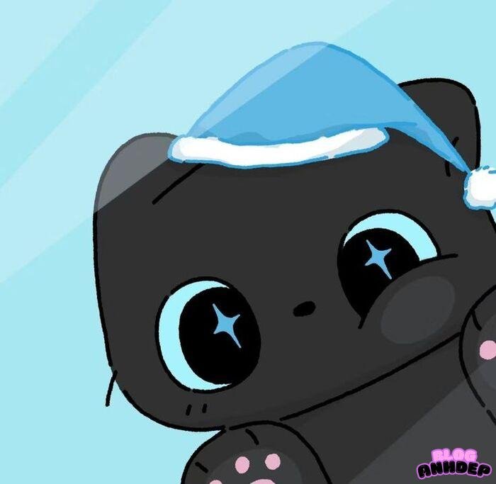 ảnh avatar mèo chibi cute yêu