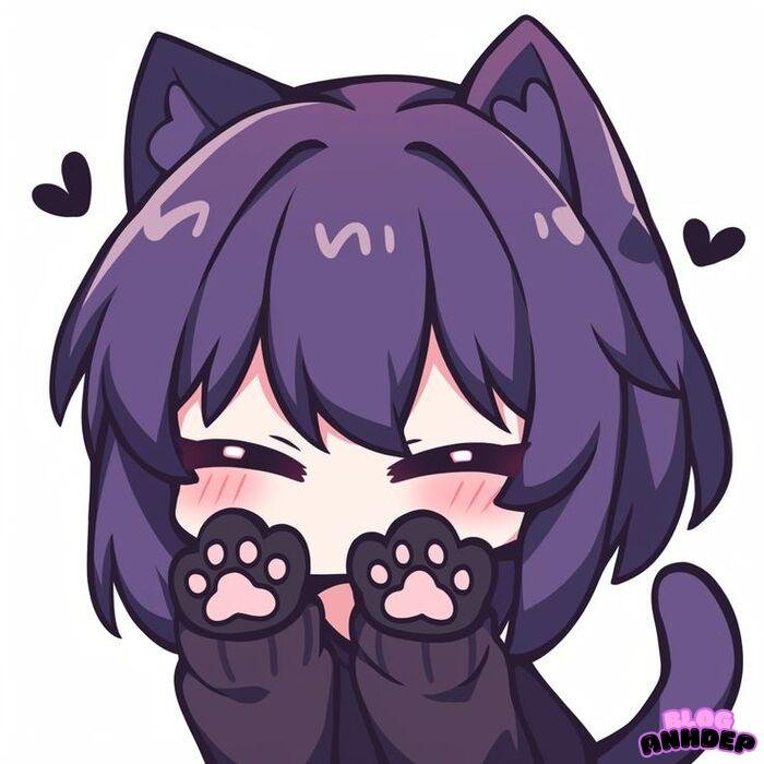 ảnh avatar mèo chibi đáng yêu đẹp