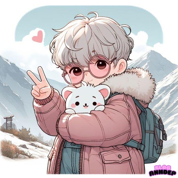 ảnh avt đôi chibi mùa đông boy