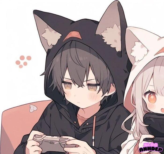 ảnh avt đôi chibi siêu ngầu đẹp