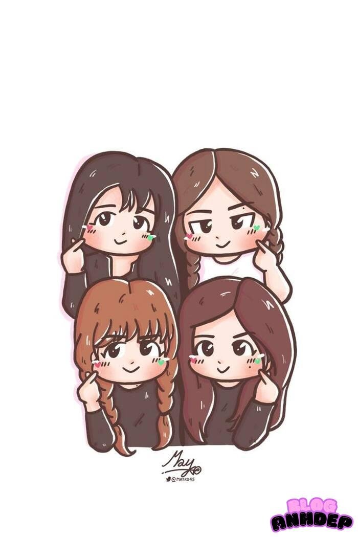 ảnh blackpink chibi siêu xinh