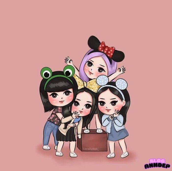 ảnh blackpink chibi xinh đẹp