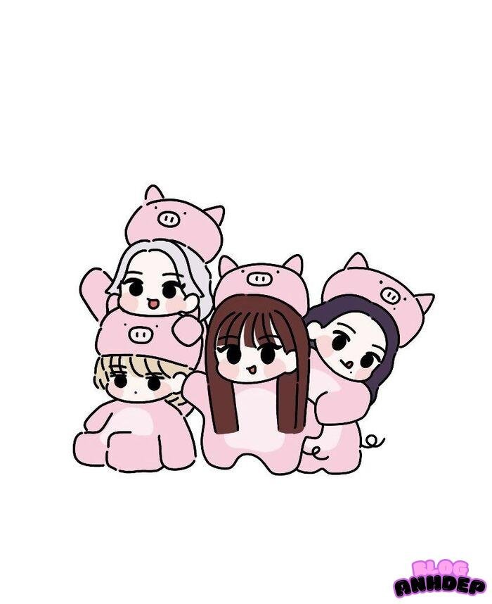 ảnh blackpink chibi xinh nhất