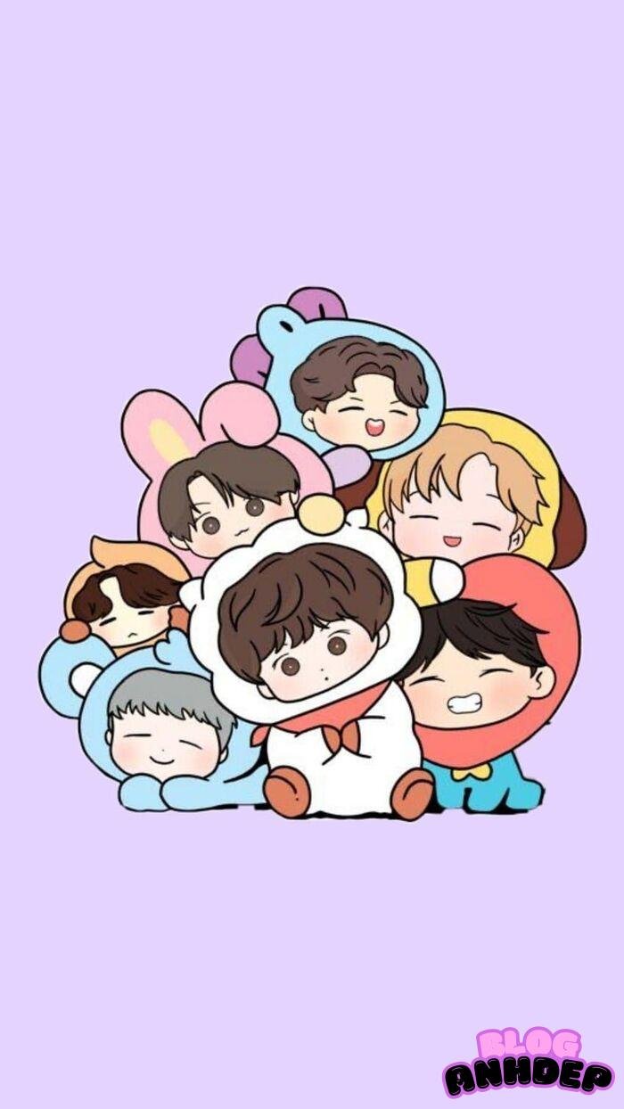 ảnh bts chibi đáng yêu