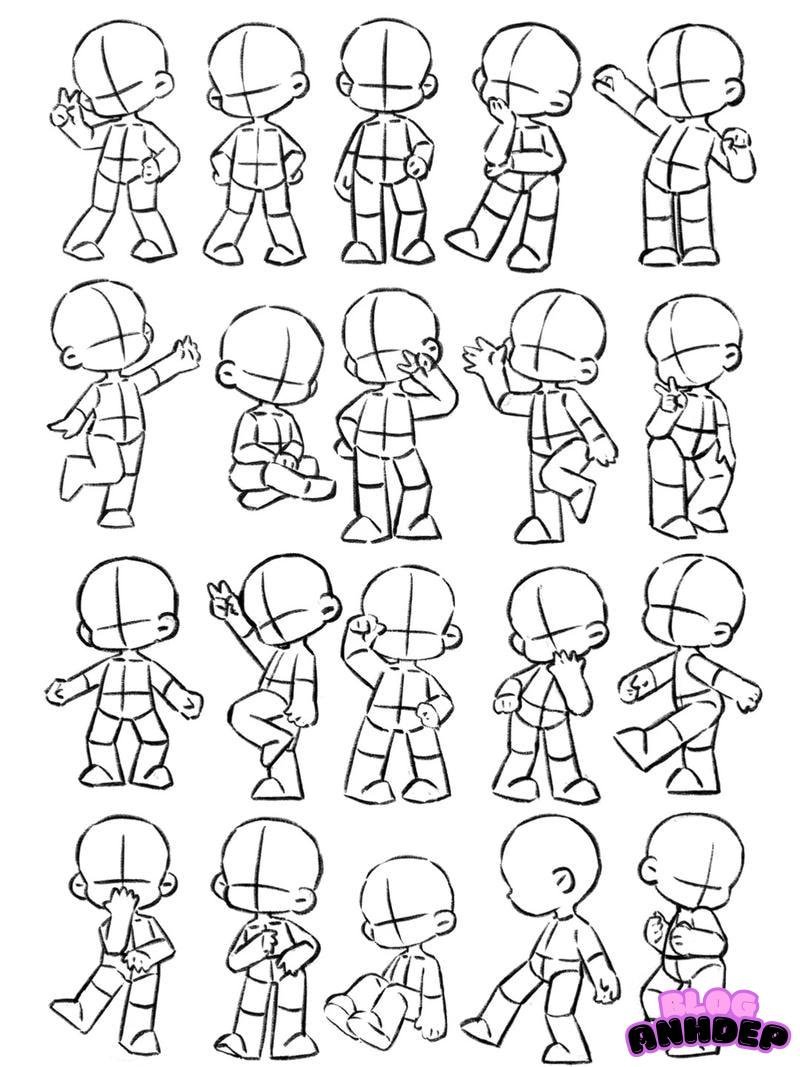 ảnh chibi poses