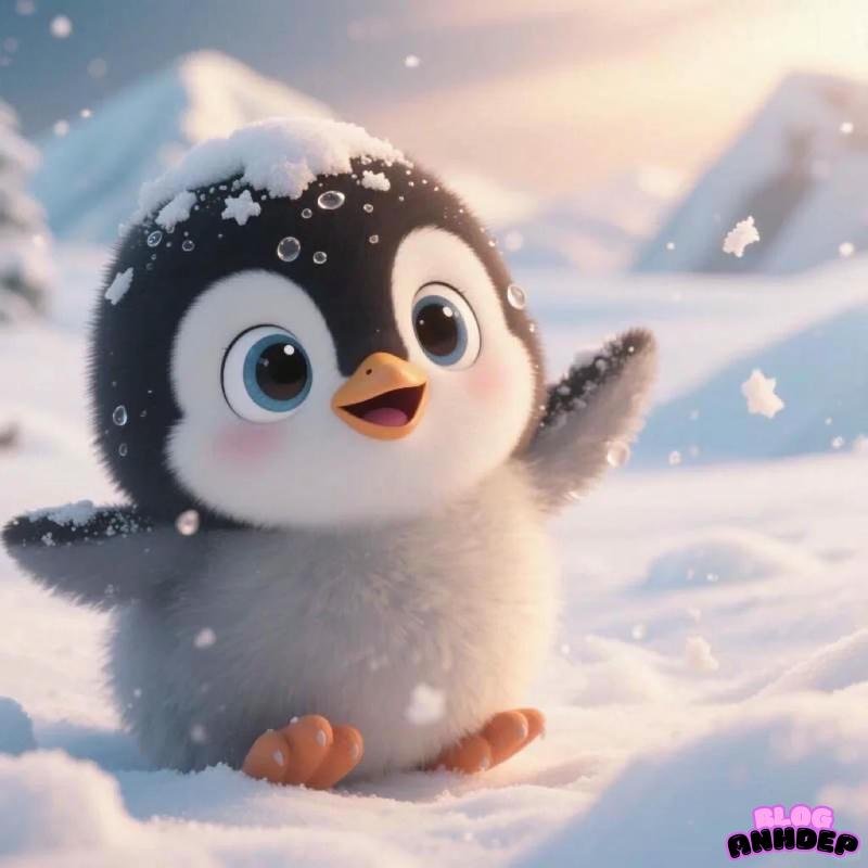 ảnh chim cánh cụt chibi cute