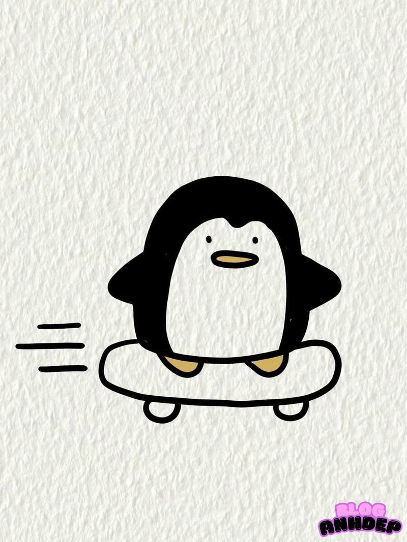 ảnh chim cánh cụt chibi hót