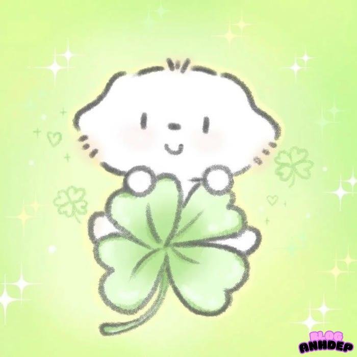 ảnh đại diện cỏ 4 lá rực rỡ