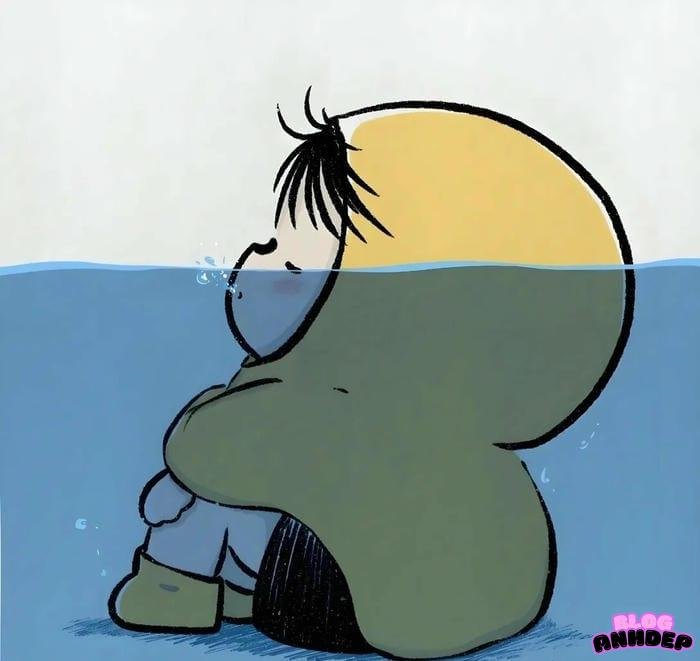 ảnh đại diện cô đơn ngồi một mình