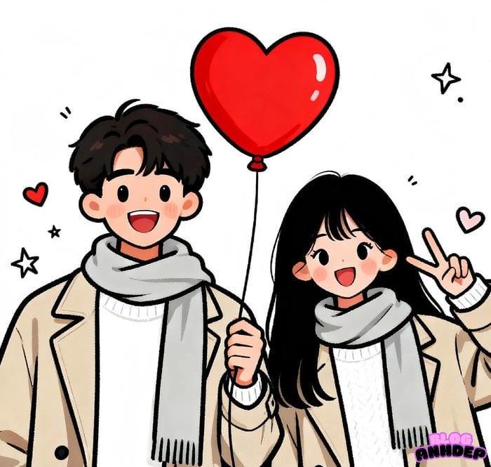 ảnh đại diện couple trẻ trung