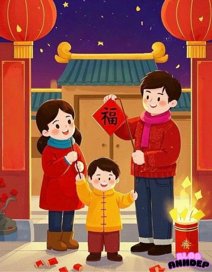 ảnh gia dinh anime chibi cute