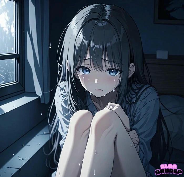 avatar anime buồn nữ