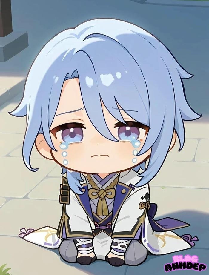 avatar anime chibi buồn