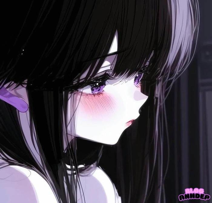 avatar anime nữ buồn