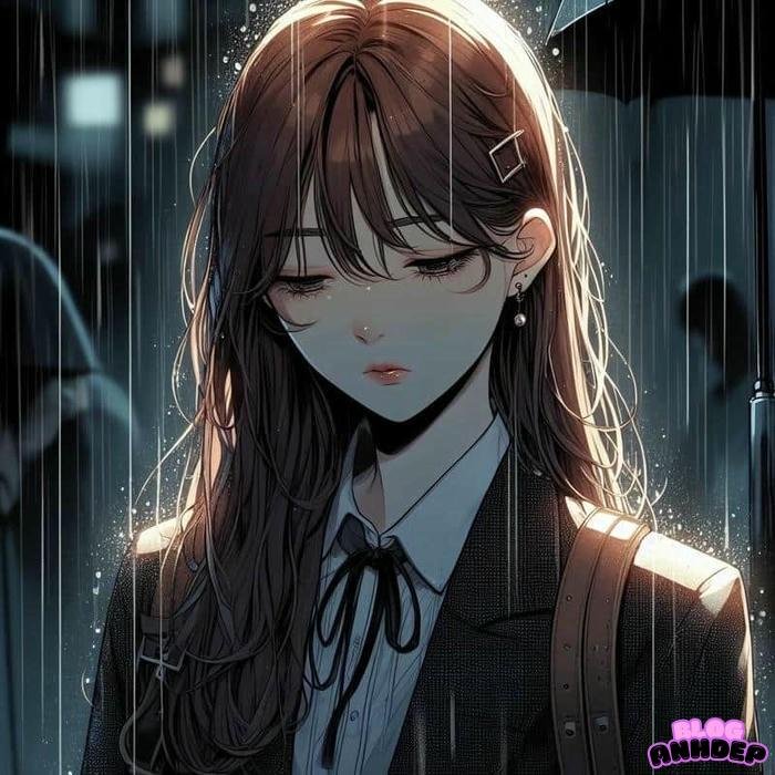 avatar anime nữ buồn