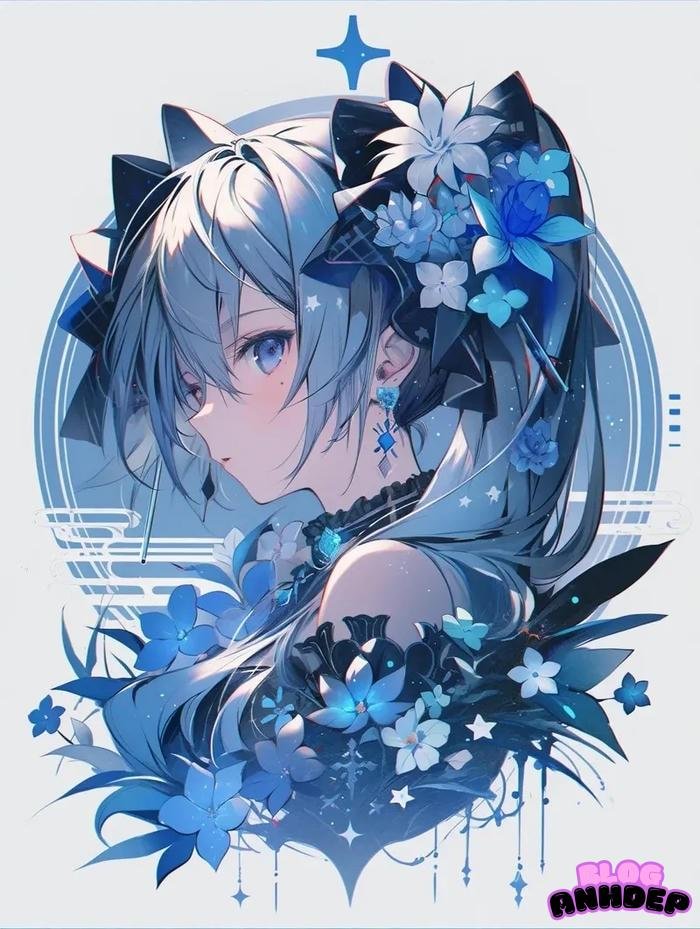 avatar anime xanh dương