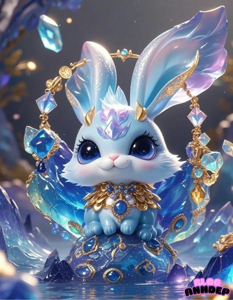 avatar cartoon thỏ xanh