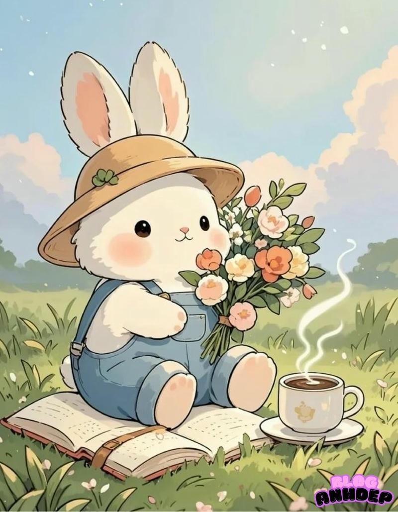 avatar cartoon thot trắng