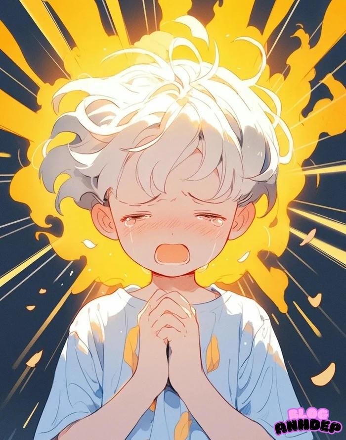 avatar chibi buồn buồn khóc