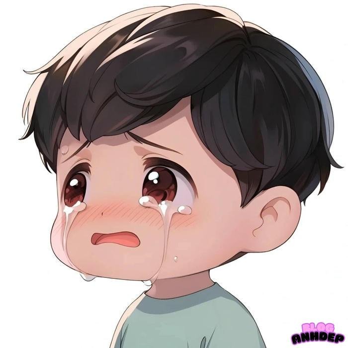 avatar chibi buồn tâm trạng