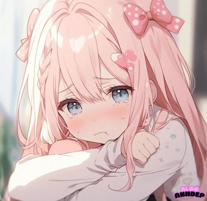 avatar chibi cute buồn