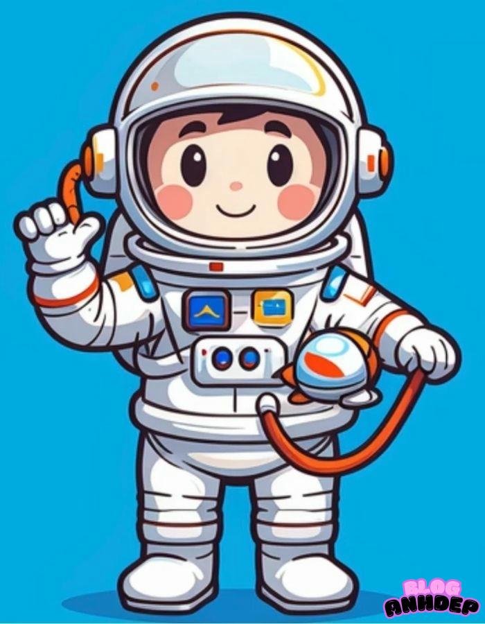 avatar chibi nữ cute màu xanh dương