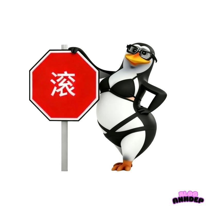 avatar chim cánh cụt mặc bikini