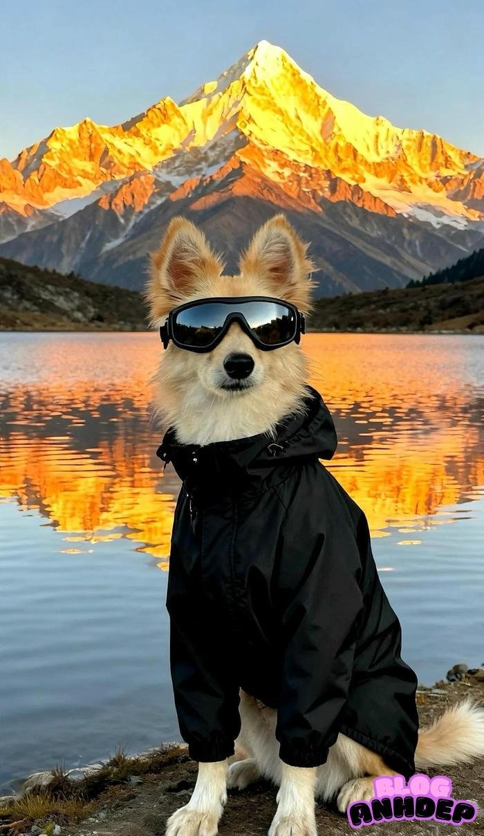 avatar chó đeo kính