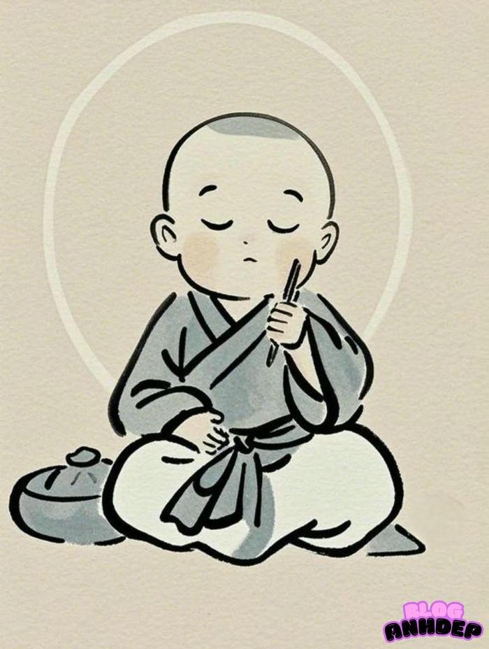 avatar chú tiểu ngồi thiền