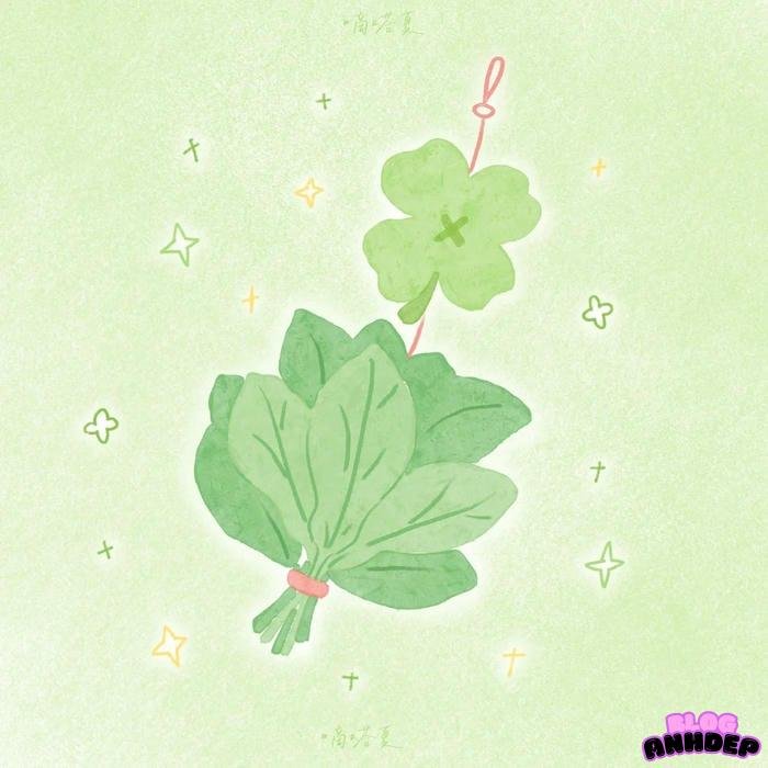 avatar cỏ 4 lá đơn giản