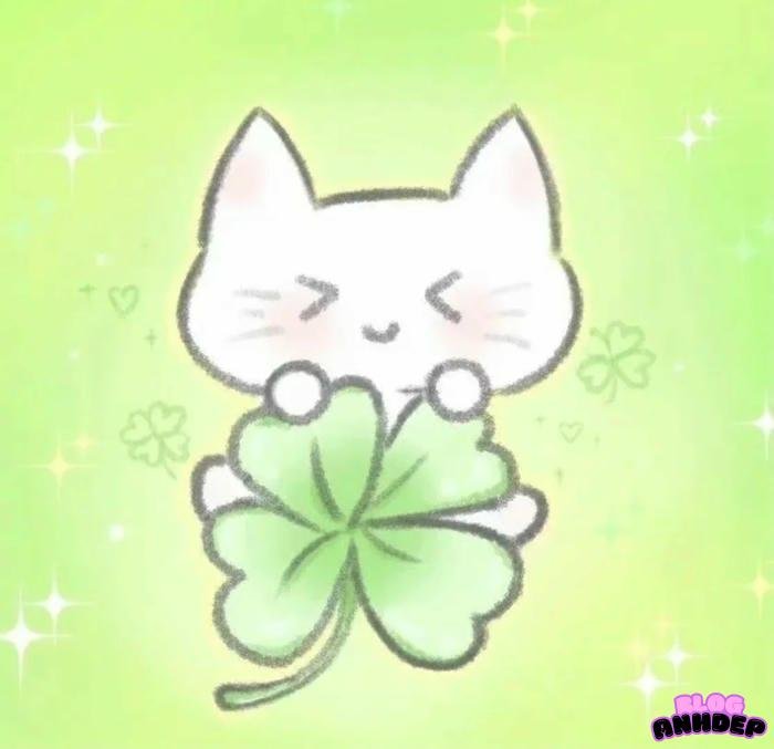 avatar cỏ 4 lá hoạt hình