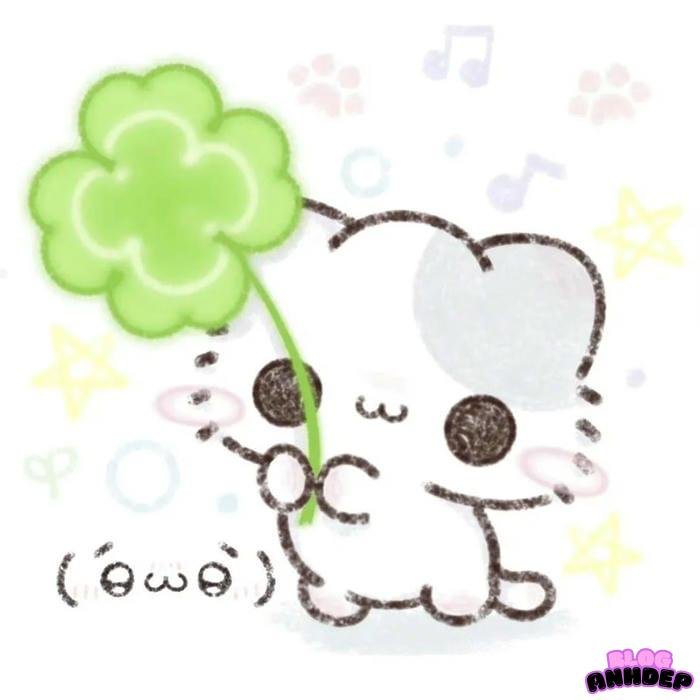 avatar cỏ 4 lá sáng tạo