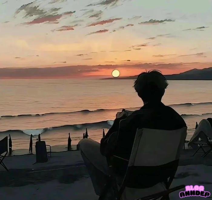 avatar cô đơn nam tâm trạng buồn